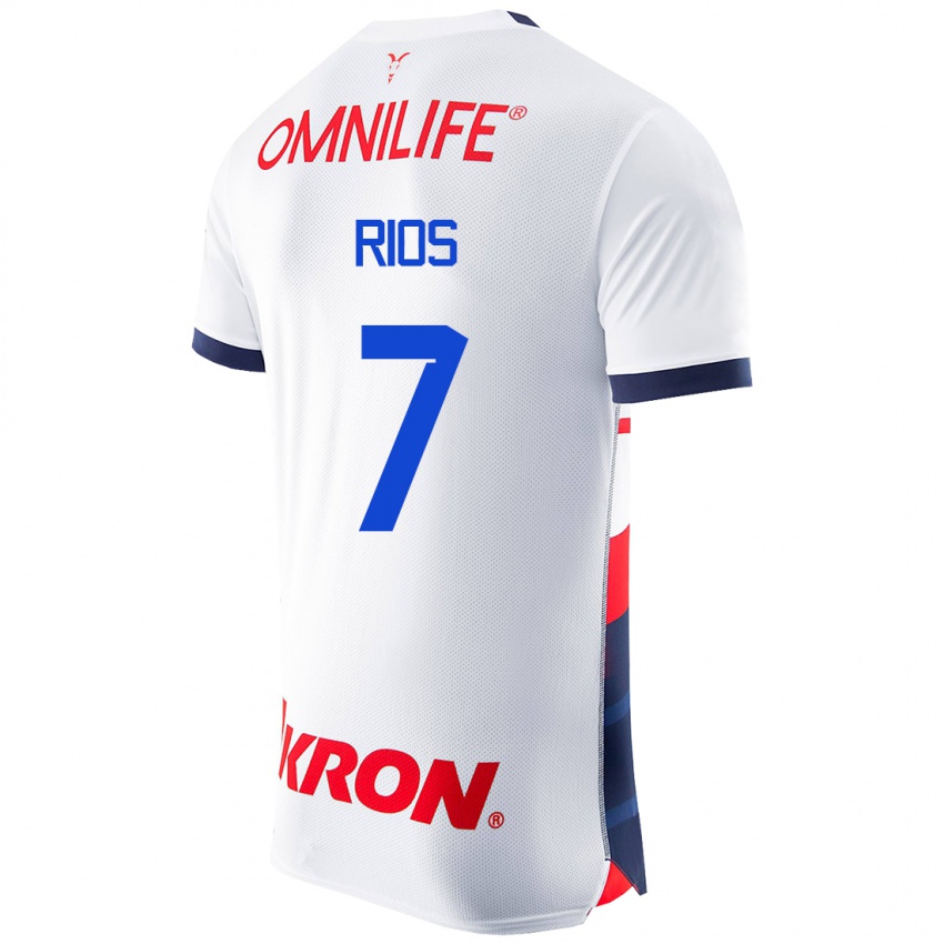 Niño Camiseta Daniel Ríos #7 Blanco 2ª Equipación 2023/24 La Camisa Chile