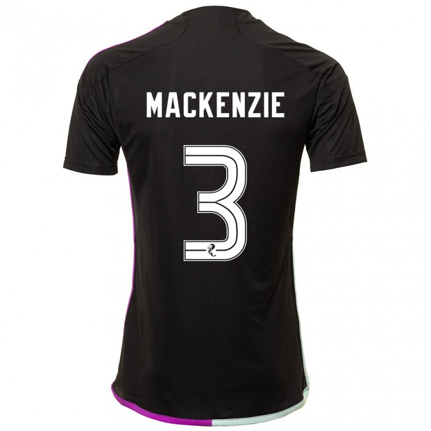 Niño Camiseta Jack Mackenzie #3 Negro 2ª Equipación 2023/24 La Camisa Chile