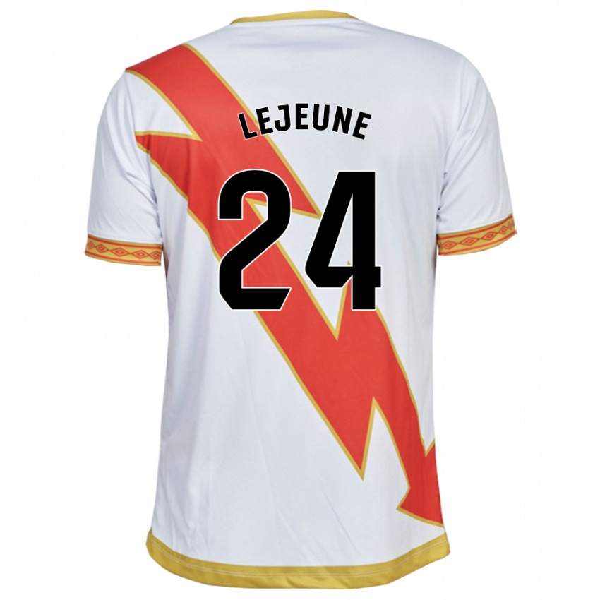 Hombre Camiseta Florian Lejeune #24 Blanco 1ª Equipación 2023/24 La Camisa Chile