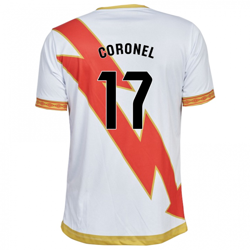 Hombre Camiseta Mariela Del Carmen Coronel #17 Blanco 1ª Equipación 2023/24 La Camisa Chile