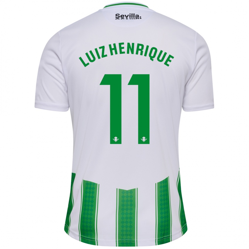 Hombre Camiseta Luiz Henrique #11 Blanco 1ª Equipación 2023/24 La Camisa Chile