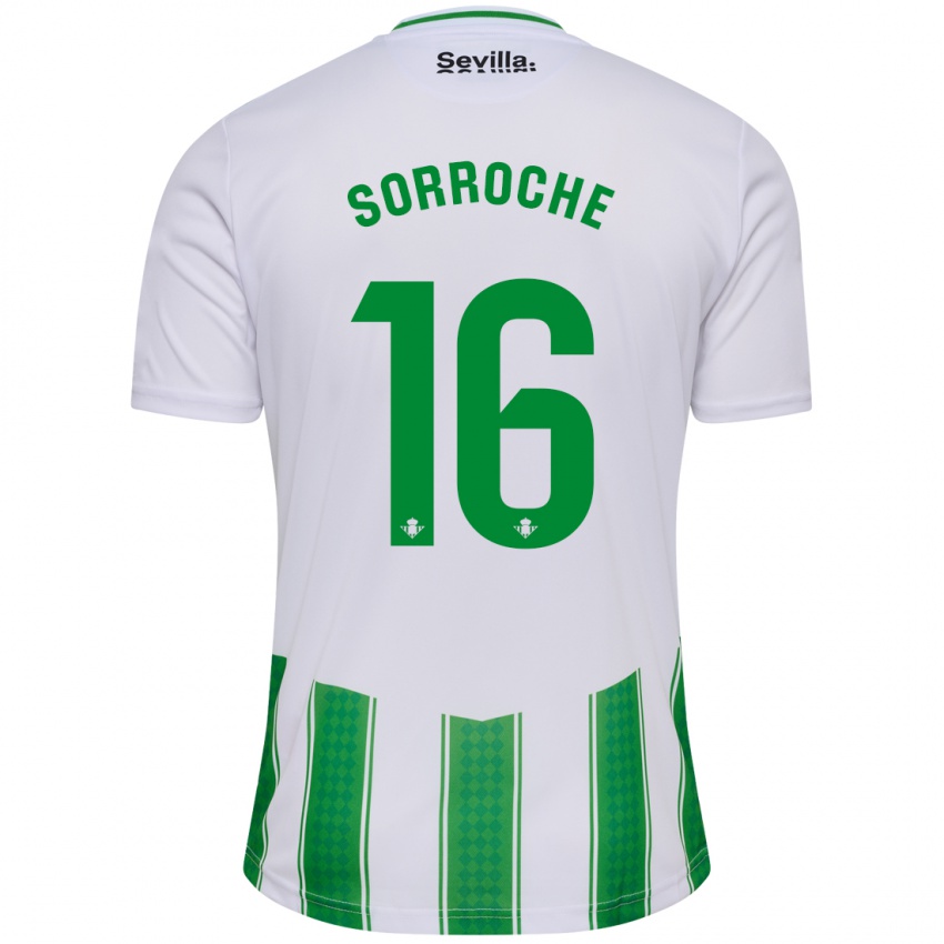 Hombre Camiseta Ginés Sorroche #16 Blanco 1ª Equipación 2023/24 La Camisa Chile