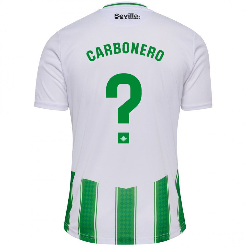 Hombre Camiseta Marco Carbonero #0 Blanco 1ª Equipación 2023/24 La Camisa Chile