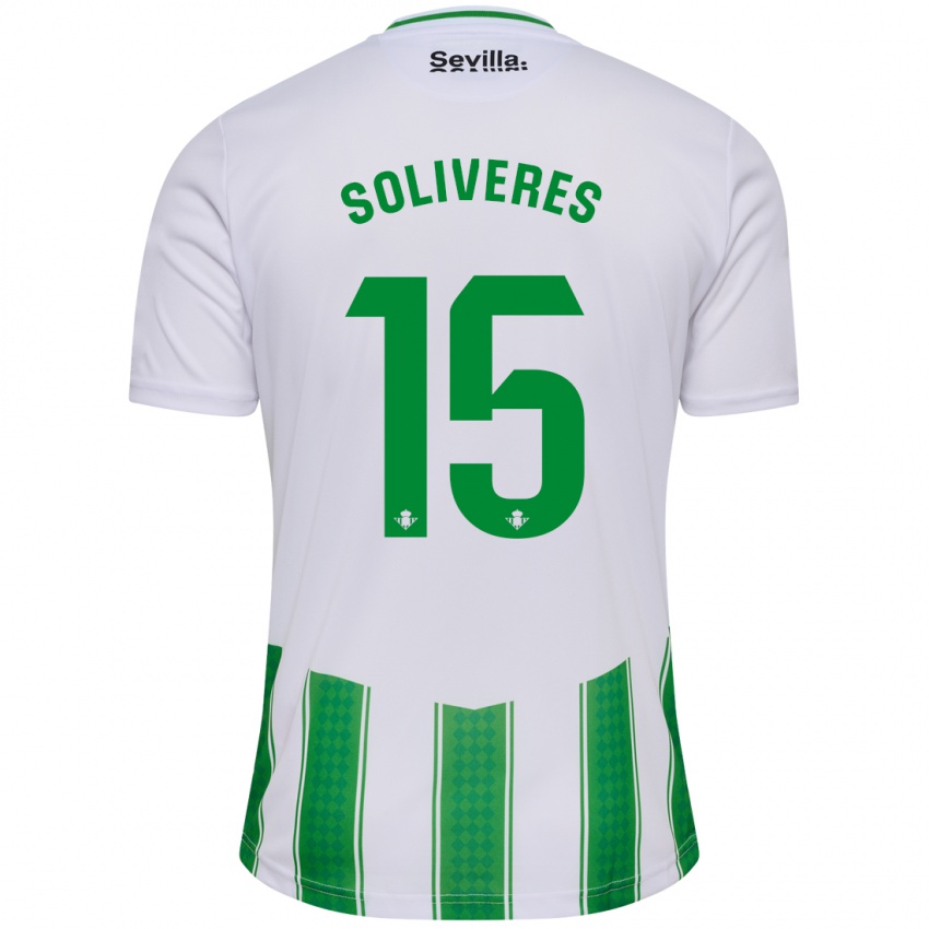 Hombre Camiseta Gema Soliveres #15 Blanco 1ª Equipación 2023/24 La Camisa Chile