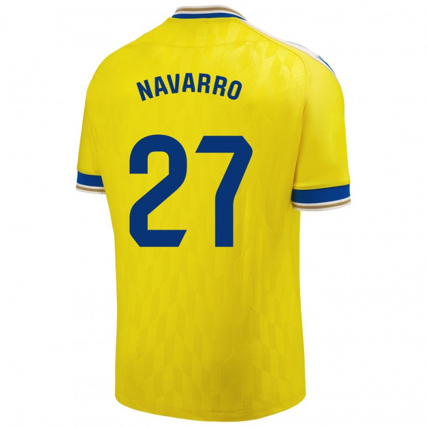 Hombre Camiseta Robert Navarro #27 Amarillo 1ª Equipación 2023/24 La Camisa Chile