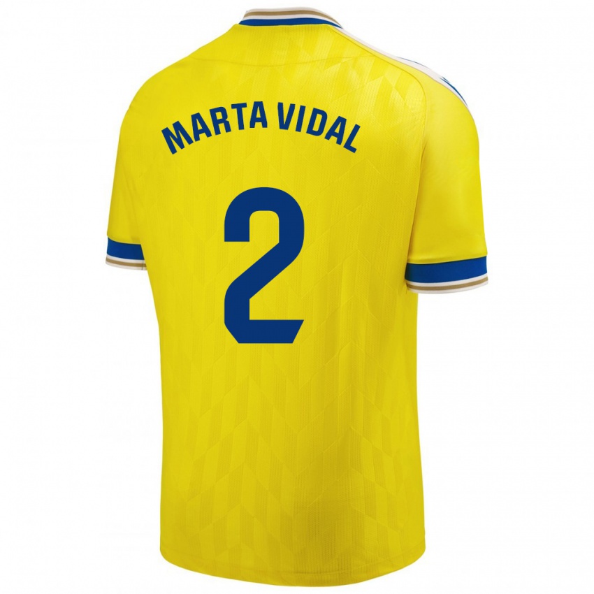 Hombre Camiseta Marta Vidal Vela #2 Amarillo 1ª Equipación 2023/24 La Camisa Chile