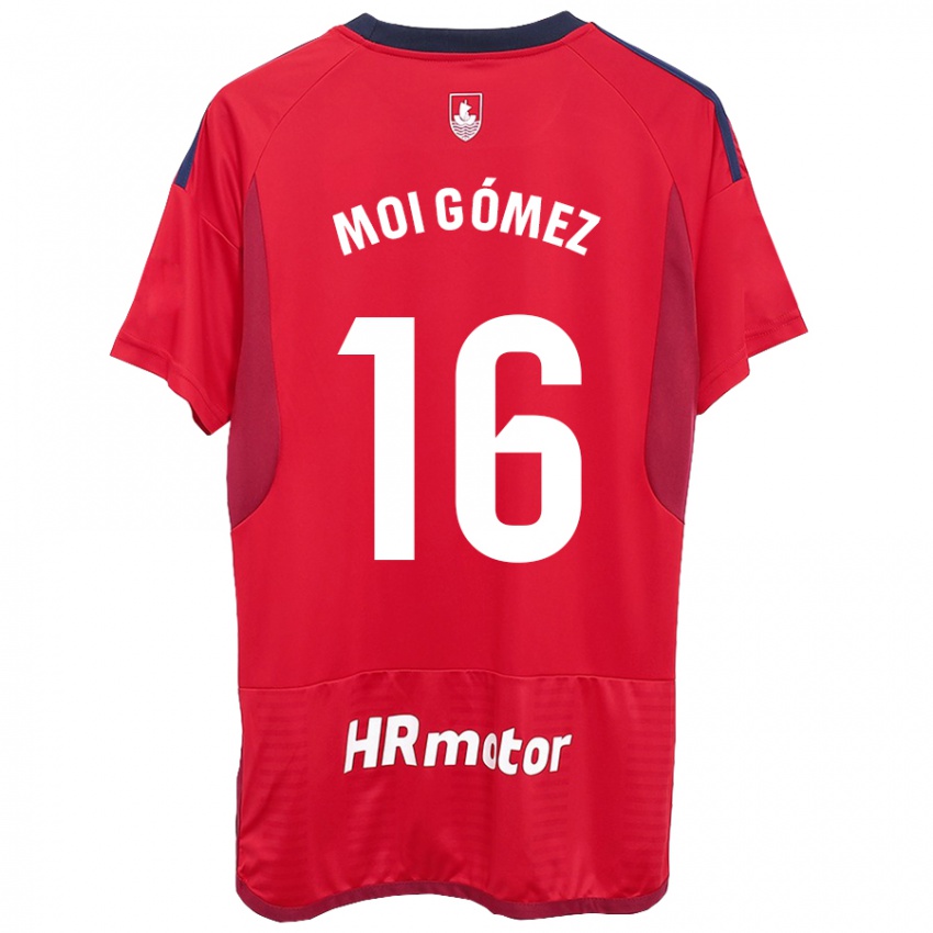 Hombre Camiseta Moi Gomez #16 Rojo 1ª Equipación 2023/24 La Camisa Chile