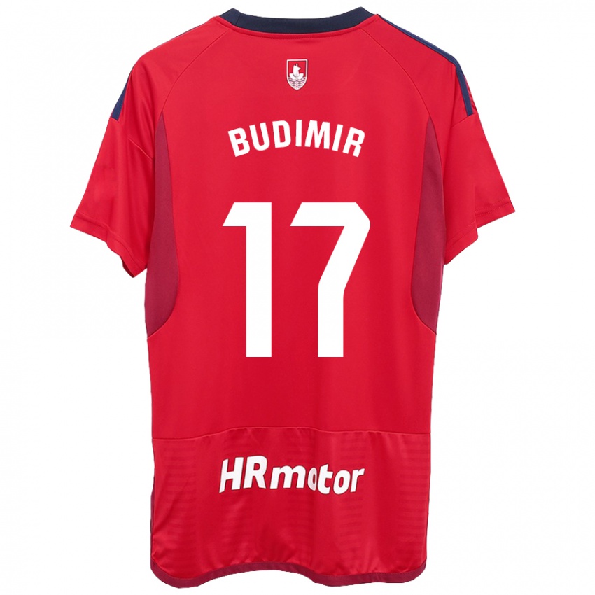 Hombre Camiseta Ante Budimir #17 Rojo 1ª Equipación 2023/24 La Camisa Chile