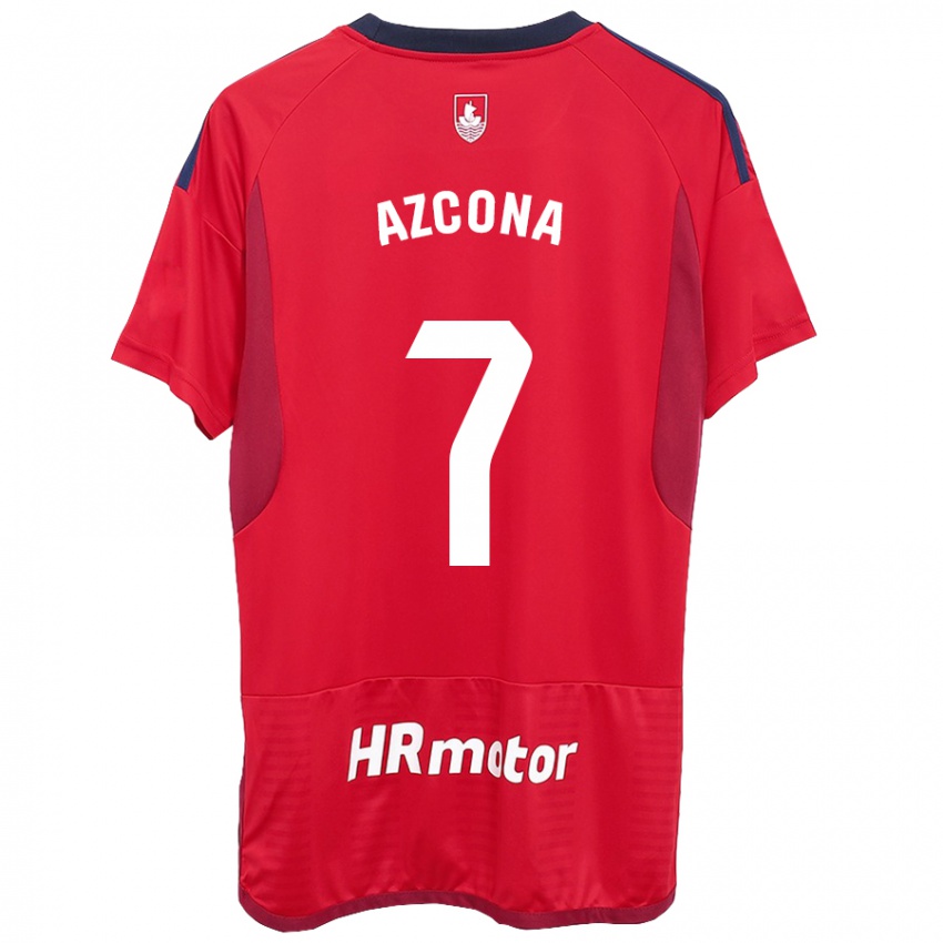 Hombre Camiseta Rubén Azcona #7 Rojo 1ª Equipación 2023/24 La Camisa Chile