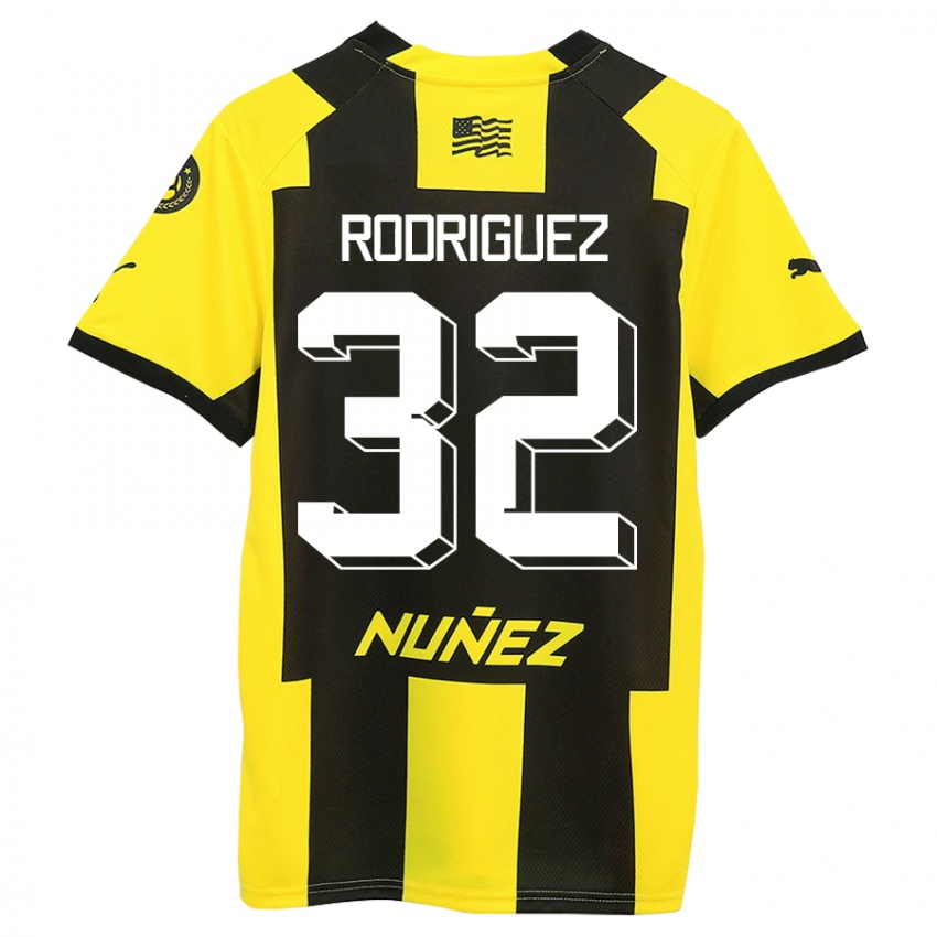 Hombre Camiseta Randall Rodríguez #32 Amarillo Negro 1ª Equipación 2023/24 La Camisa Chile