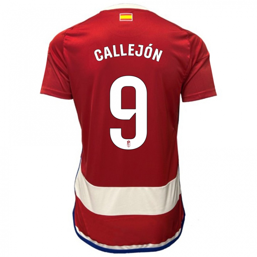 Hombre Camiseta Jose Callejon #9 Rojo 1ª Equipación 2023/24 La Camisa Chile