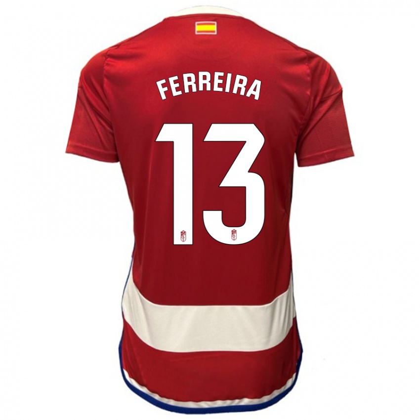 Hombre Camiseta Andre Ferreira #13 Rojo 1ª Equipación 2023/24 La Camisa Chile