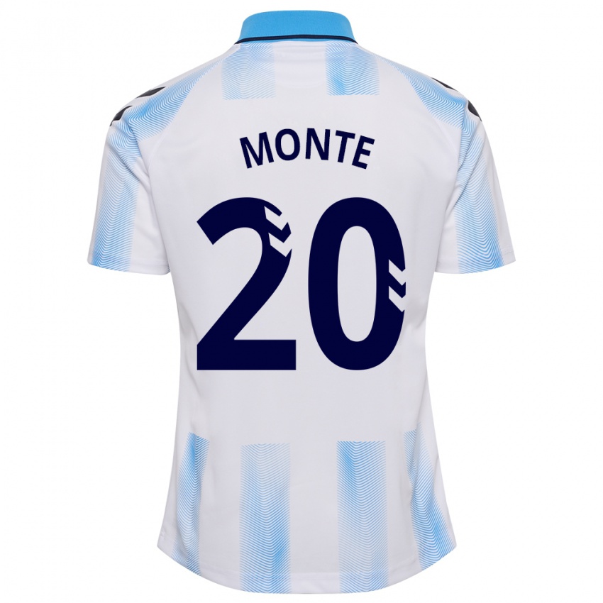 Hombre Camiseta Nélson Monte #20 Blanco Azul 1ª Equipación 2023/24 La Camisa Chile