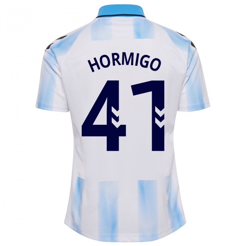 Hombre Camiseta Cintia Hormigo #41 Blanco Azul 1ª Equipación 2023/24 La Camisa Chile