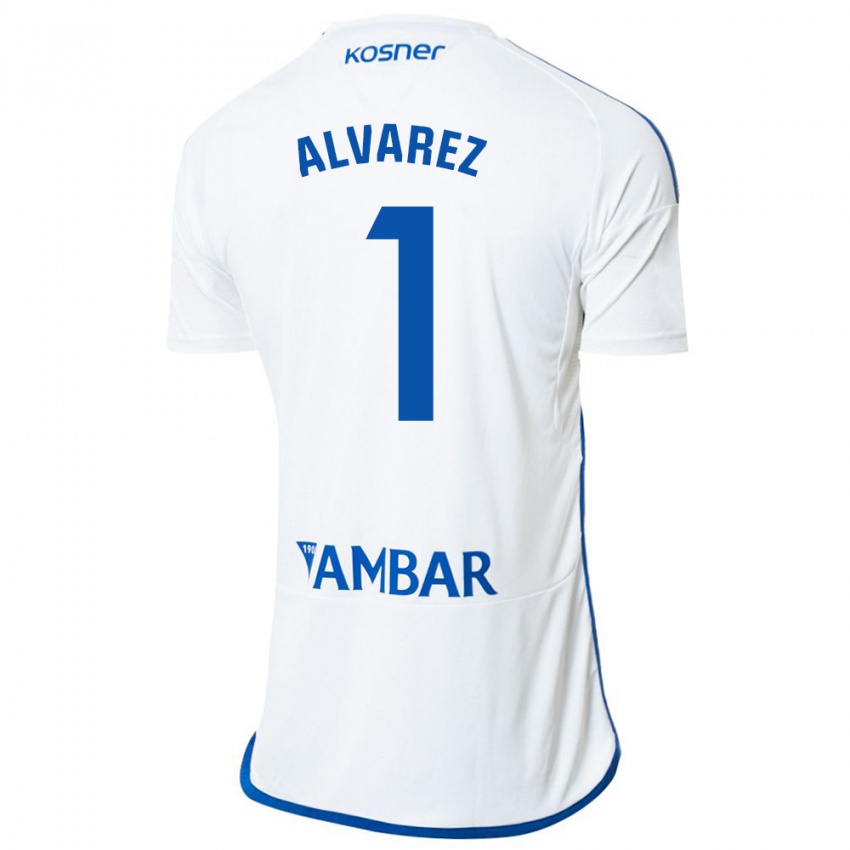 Hombre Camiseta Cristian Álvarez #1 Blanco 1ª Equipación 2023/24 La Camisa Chile