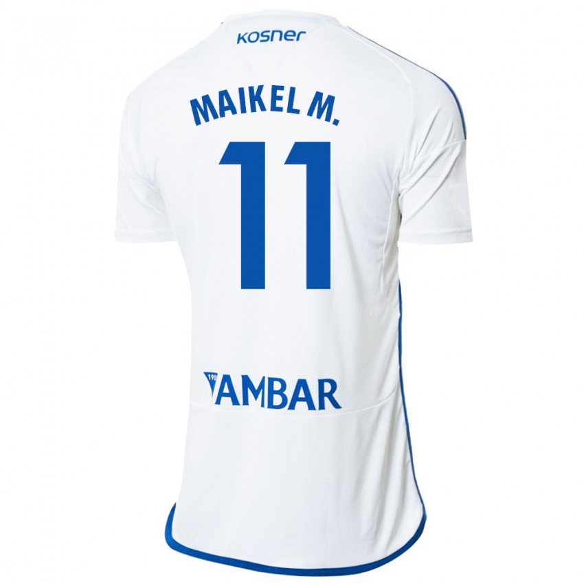 Hombre Camiseta Maikel Mesa #11 Blanco 1ª Equipación 2023/24 La Camisa Chile