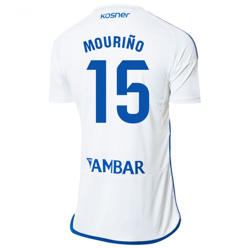 Hombre Camiseta Santiago Mouriño #15 Blanco 1ª Equipación 2023/24 La Camisa Chile