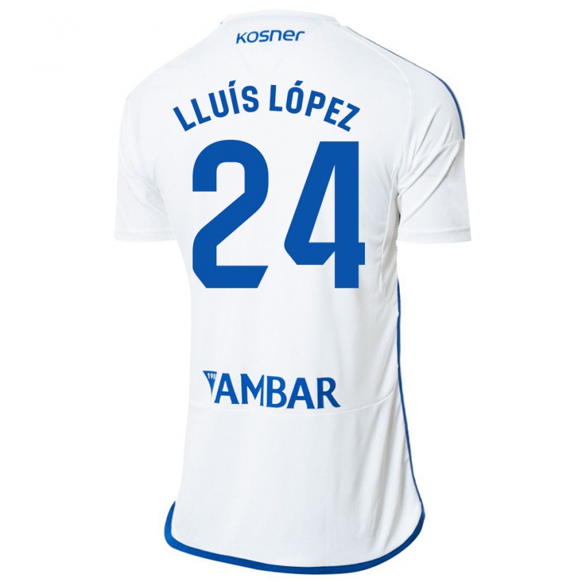 Hombre Camiseta Lluís López #24 Blanco 1ª Equipación 2023/24 La Camisa Chile