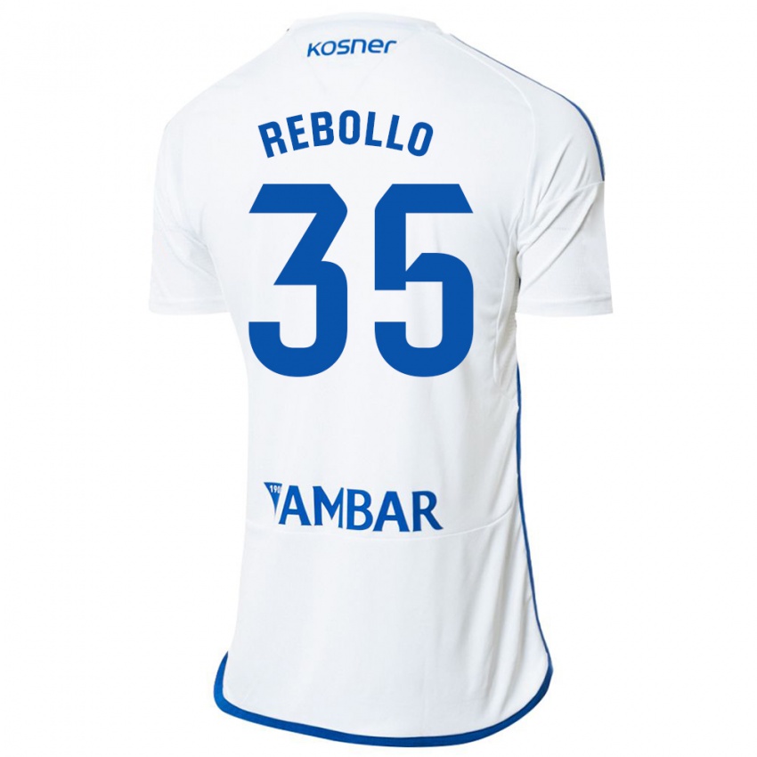 Hombre Camiseta Dani Rebollo #35 Blanco 1ª Equipación 2023/24 La Camisa Chile