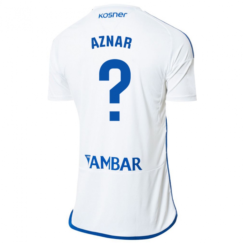 Hombre Camiseta Mario Aznar #0 Blanco 1ª Equipación 2023/24 La Camisa Chile