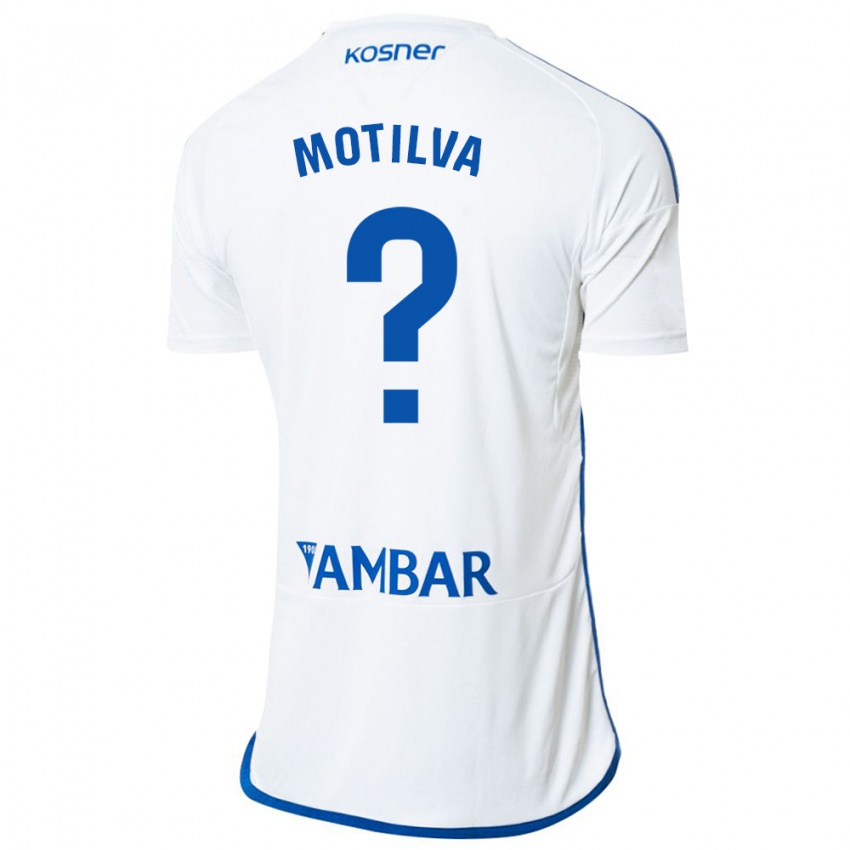 Hombre Camiseta Adrián Motilva #0 Blanco 1ª Equipación 2023/24 La Camisa Chile