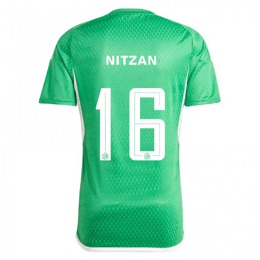 Hombre Camiseta Itamar Nitzan #16 Blanco Azul 1ª Equipación 2023/24 La Camisa Chile