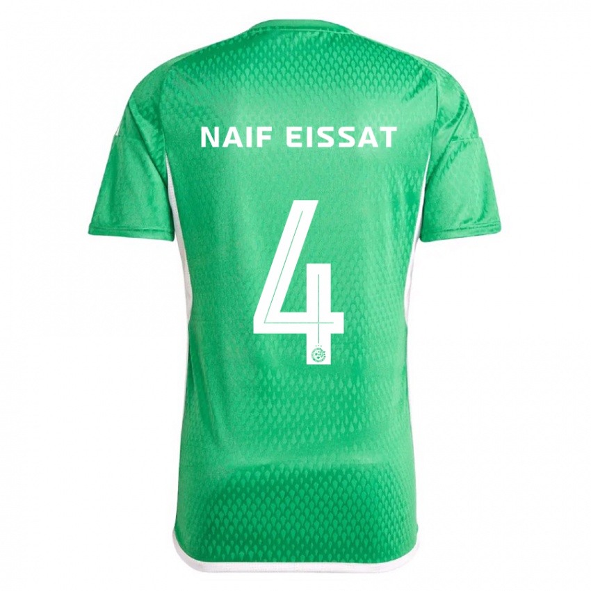 Hombre Camiseta Lisav Naif Eissat #4 Blanco Azul 1ª Equipación 2023/24 La Camisa Chile