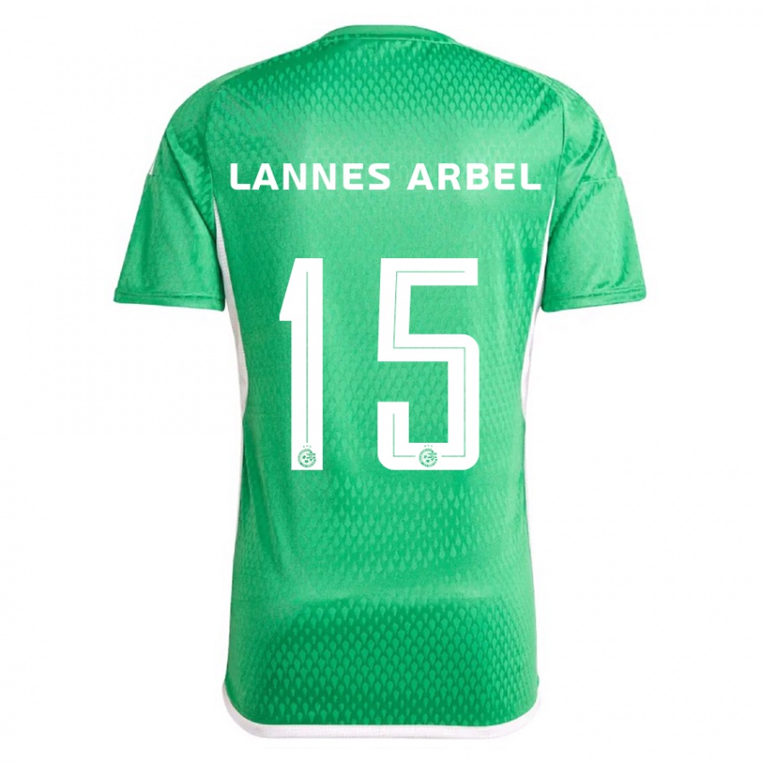 Hombre Camiseta Tomer Lannes Arbel #15 Blanco Azul 1ª Equipación 2023/24 La Camisa Chile