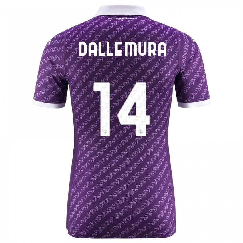 Hombre Camiseta Christian Dalle Mura #14 Violeta 1ª Equipación 2023/24 La Camisa Chile