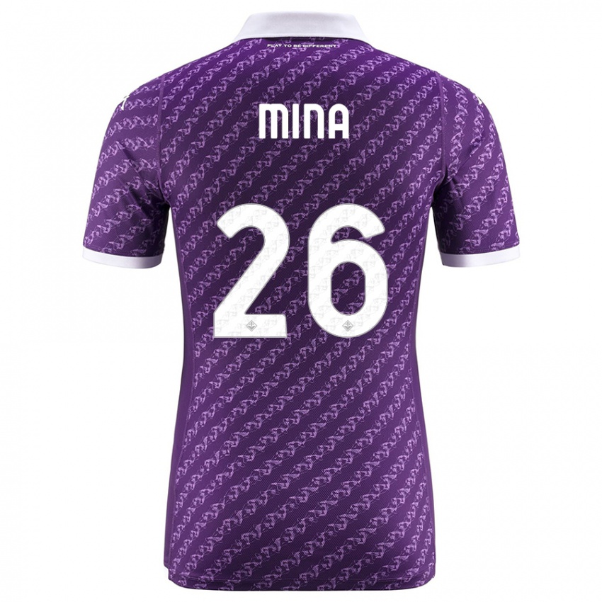 Hombre Camiseta Yerry Mina #26 Violeta 1ª Equipación 2023/24 La Camisa Chile
