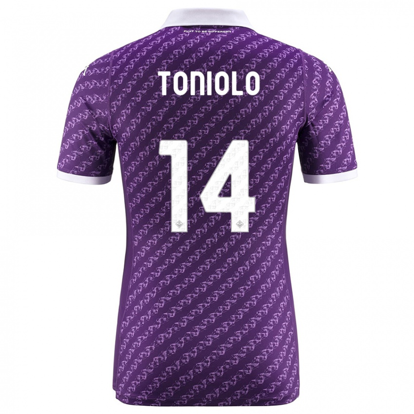 Hombre Camiseta Martina Toniolo #14 Violeta 1ª Equipación 2023/24 La Camisa Chile