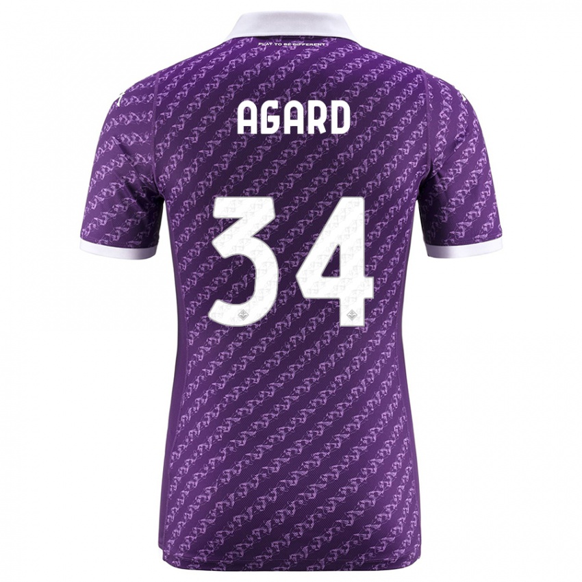 Hombre Camiseta Laura Agard #34 Violeta 1ª Equipación 2023/24 La Camisa Chile