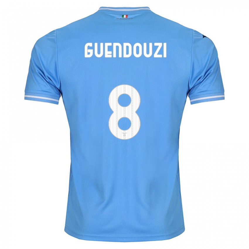 Hombre Camiseta Matteo Guendouzi #8 Azul 1ª Equipación 2023/24 La Camisa Chile