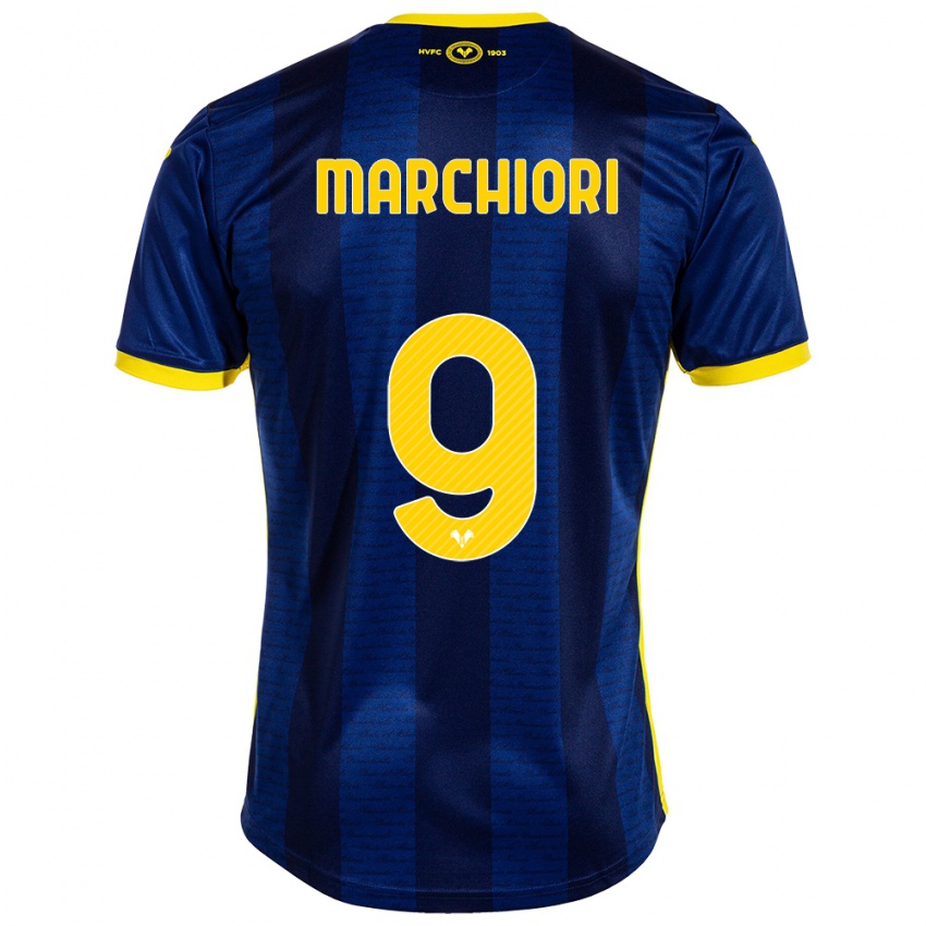 Hombre Camiseta Giorgia Marchiori #9 Armada 1ª Equipación 2023/24 La Camisa Chile