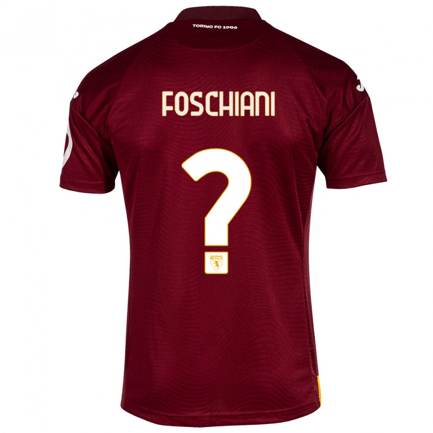 Hombre Camiseta Francesco Foschiani #0 Rojo Oscuro 1ª Equipación 2023/24 La Camisa Chile