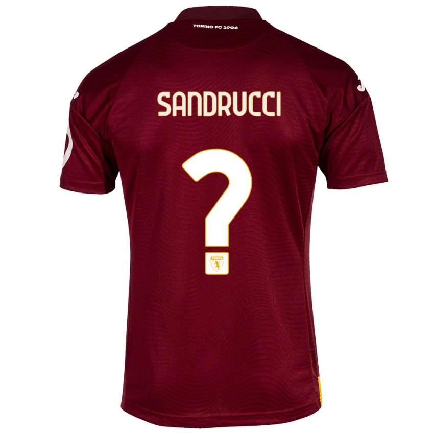 Hombre Camiseta Romeo Sandrucci #0 Rojo Oscuro 1ª Equipación 2023/24 La Camisa Chile