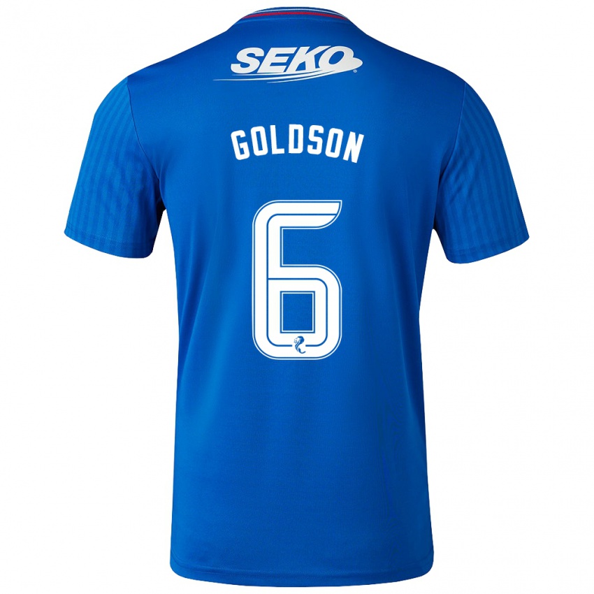 Hombre Camiseta Connor Goldson #6 Azul 1ª Equipación 2023/24 La Camisa Chile