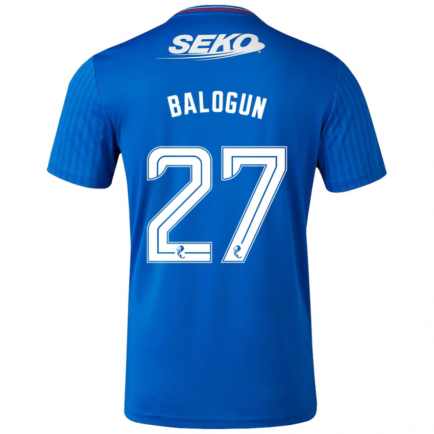 Hombre Camiseta Leon Balogun #27 Azul 1ª Equipación 2023/24 La Camisa Chile