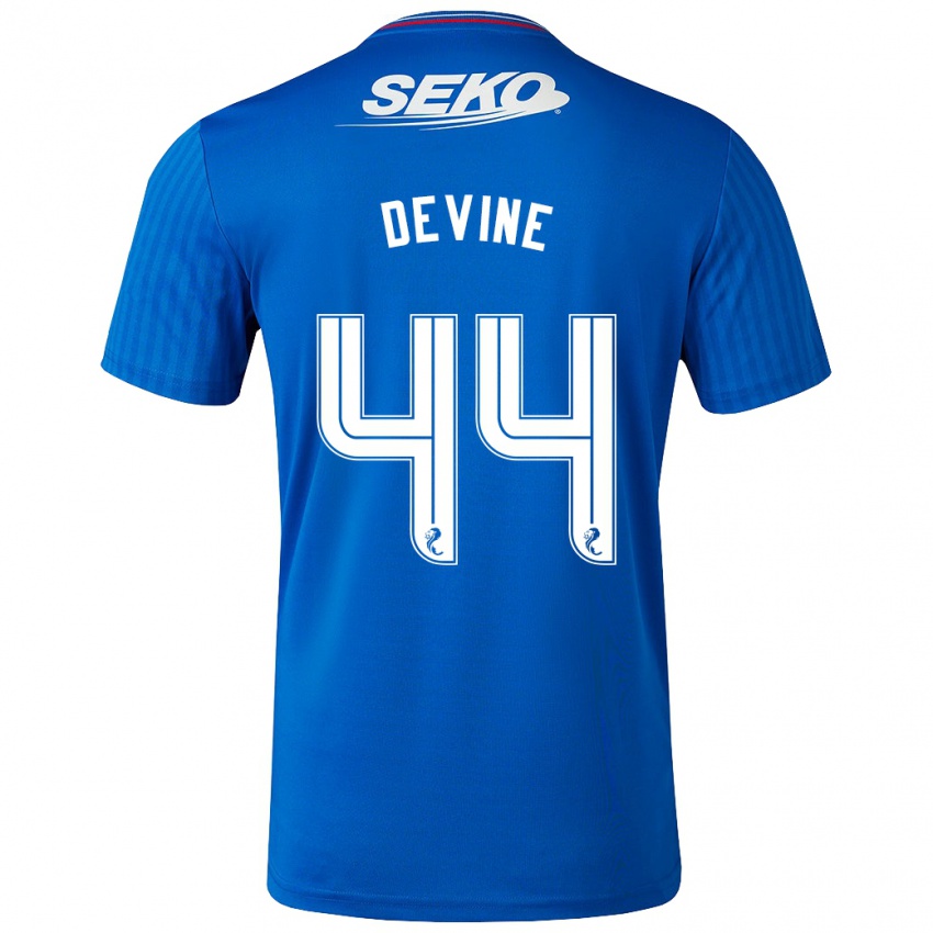 Hombre Camiseta Adam Devine #44 Azul 1ª Equipación 2023/24 La Camisa Chile