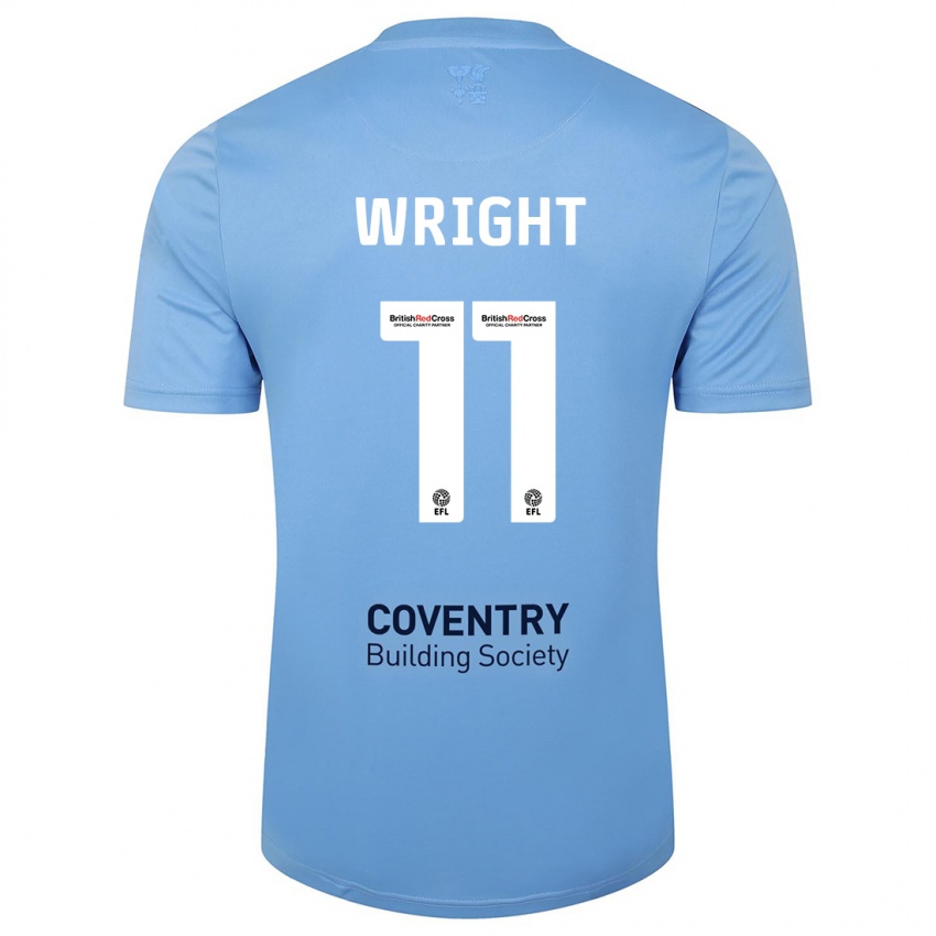 Hombre Camiseta Haji Wright #11 Cielo Azul 1ª Equipación 2023/24 La Camisa Chile