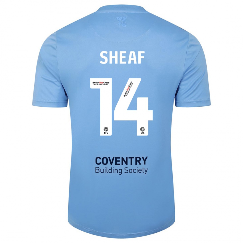 Hombre Camiseta Ben Sheaf #14 Cielo Azul 1ª Equipación 2023/24 La Camisa Chile