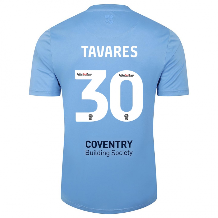 Hombre Camiseta Fábio Tavares #30 Cielo Azul 1ª Equipación 2023/24 La Camisa Chile