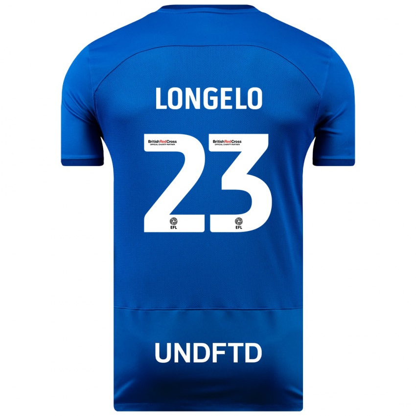 Hombre Camiseta Emmanuel Longelo #23 Azul 1ª Equipación 2023/24 La Camisa Chile