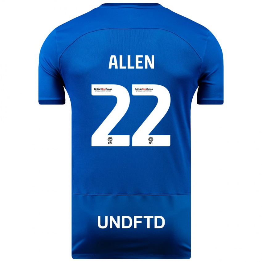 Hombre Camiseta Remi Allen #22 Azul 1ª Equipación 2023/24 La Camisa Chile