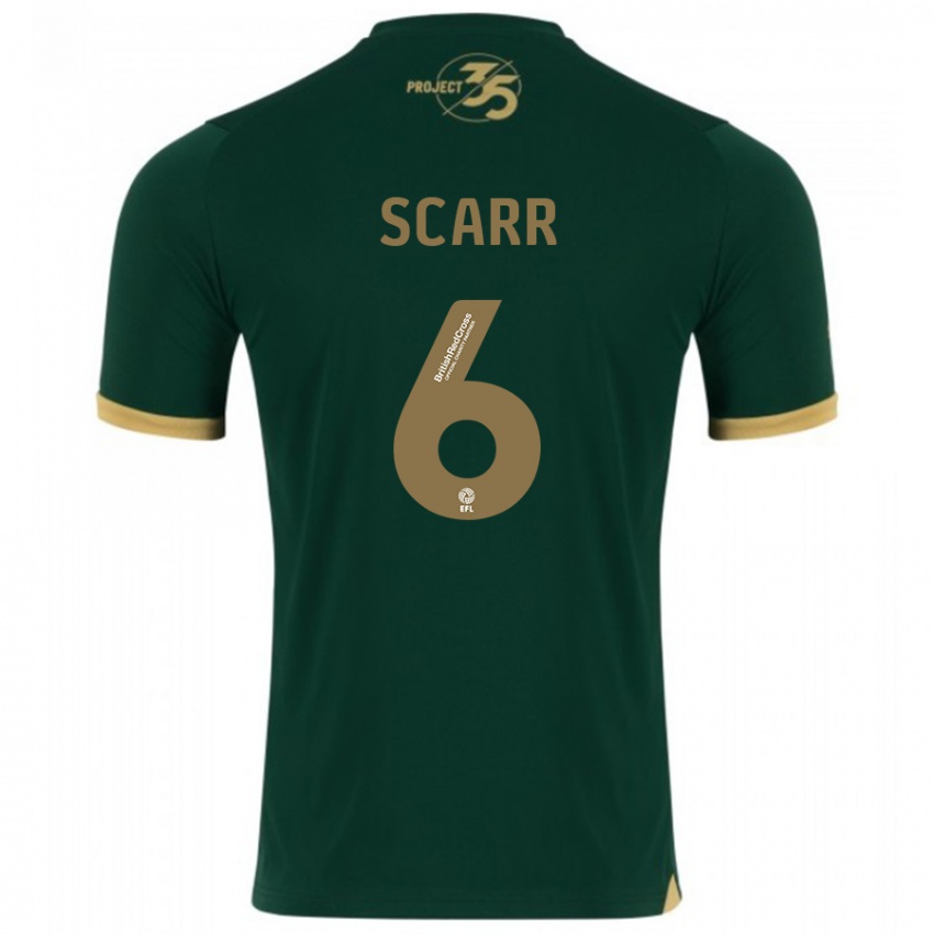 Hombre Camiseta Dan Scarr #6 Verde 1ª Equipación 2023/24 La Camisa Chile