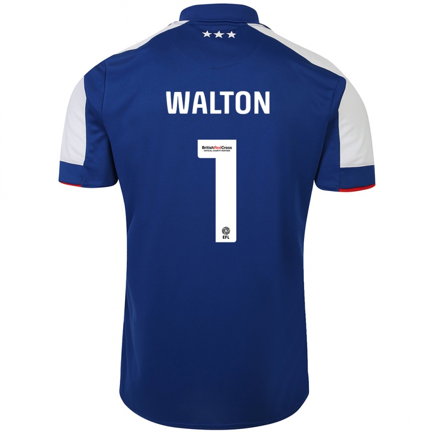 Hombre Camiseta Christian Walton #1 Azul 1ª Equipación 2023/24 La Camisa Chile