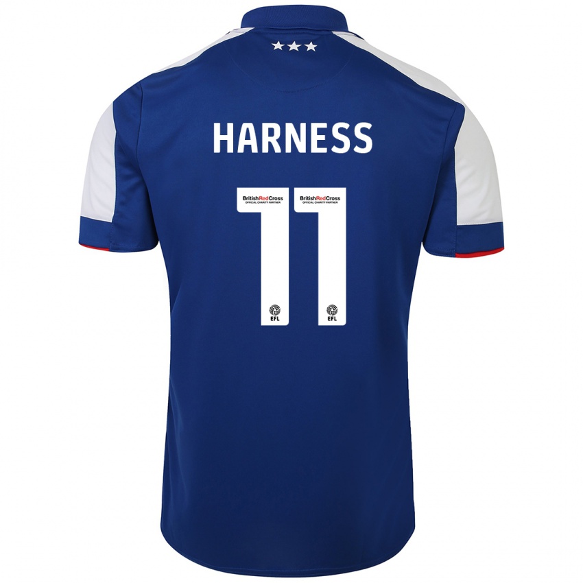 Hombre Camiseta Marcus Harness #11 Azul 1ª Equipación 2023/24 La Camisa Chile
