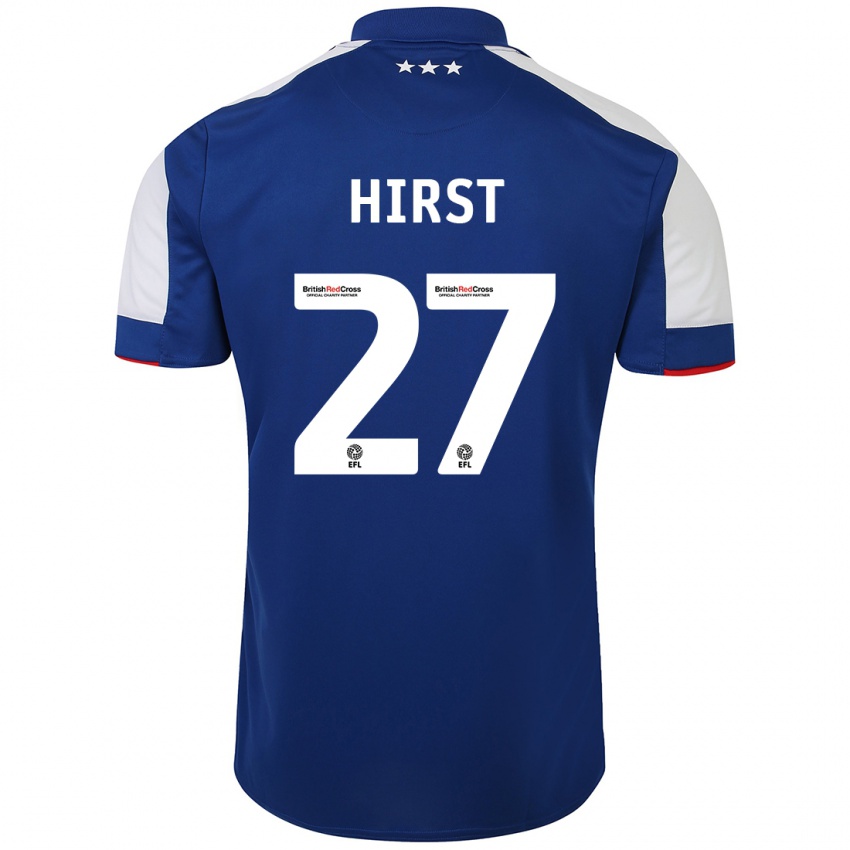 Hombre Camiseta George Hirst #27 Azul 1ª Equipación 2023/24 La Camisa Chile