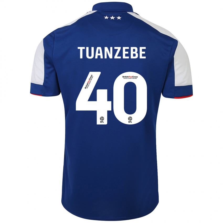 Hombre Camiseta Axel Tuanzebe #40 Azul 1ª Equipación 2023/24 La Camisa Chile