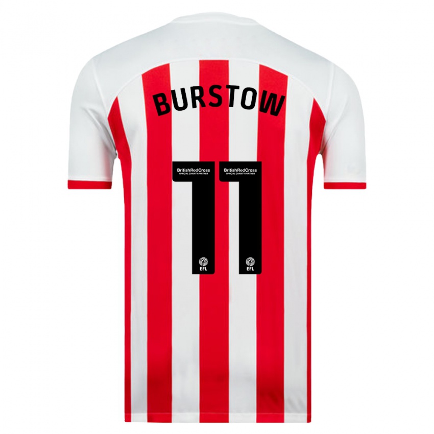 Hombre Camiseta Mason Burstow #11 Blanco 1ª Equipación 2023/24 La Camisa Chile
